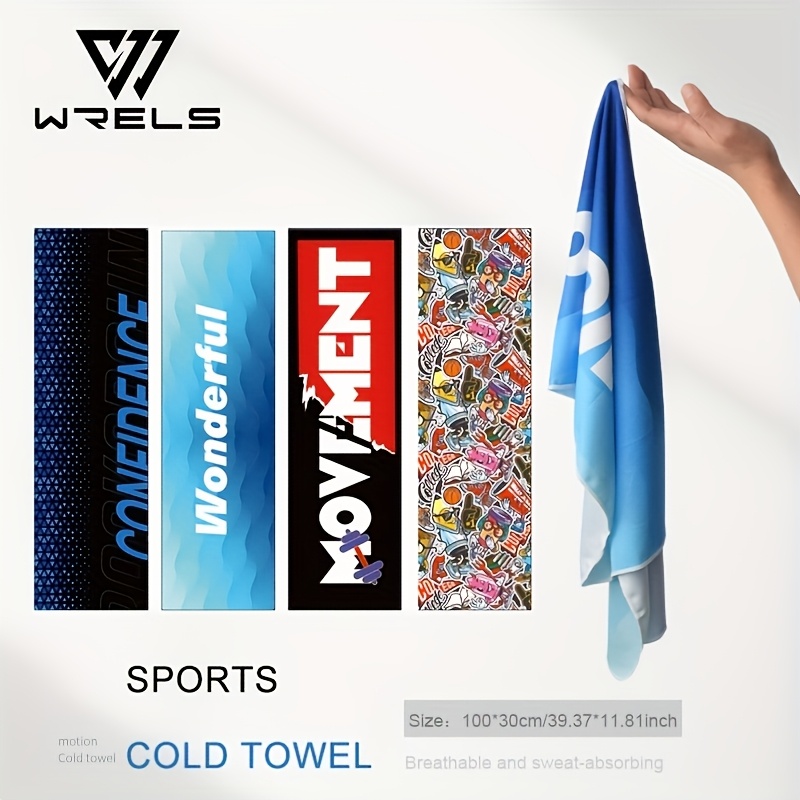 Pilates Yoga Towel - WRELS Eisseiden-Handtuch Schnelltrocknend Schweißabsorbierend Kühleffekt Schwimm-Mikrofaser-Strandtuch