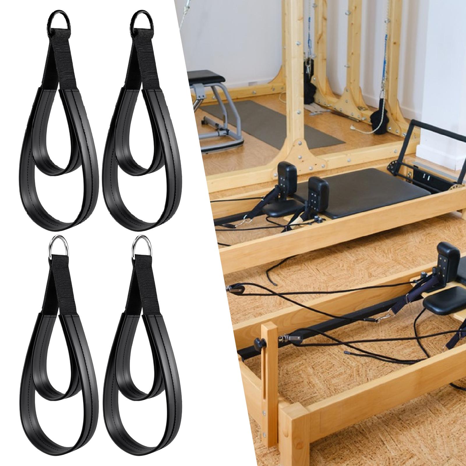 Pilates Yoga Ring Exercises - 2 x D-Ringe, Riemengriff, multifunktionale Pilates-Doppelschlaufenriemen