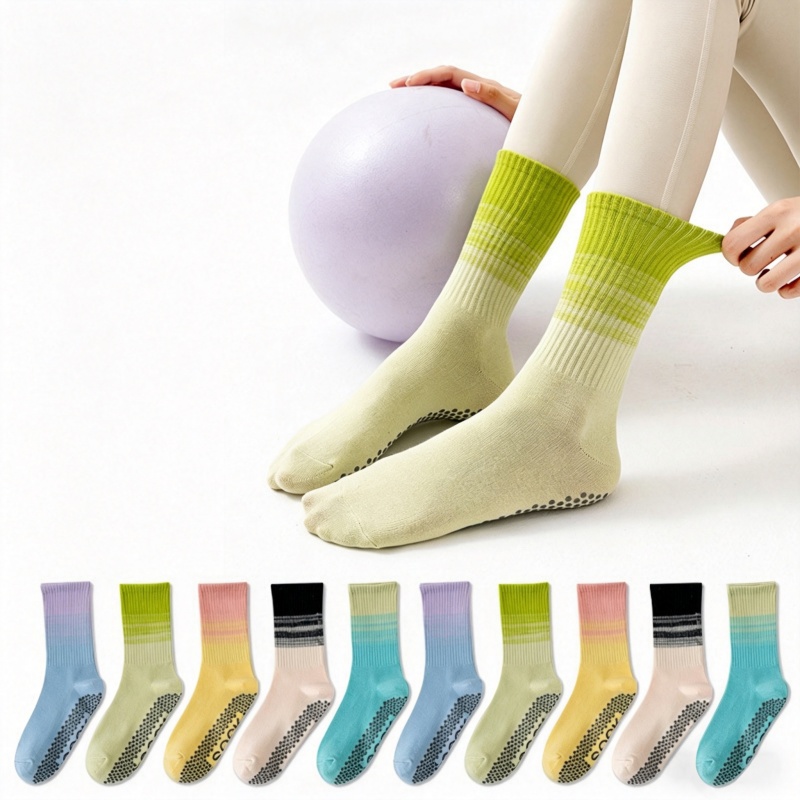Pilates & Yoga Studio Alineacion - Dreamlikelin 1 Paar Damen-Yoga-Socken, Wadenlange Socken