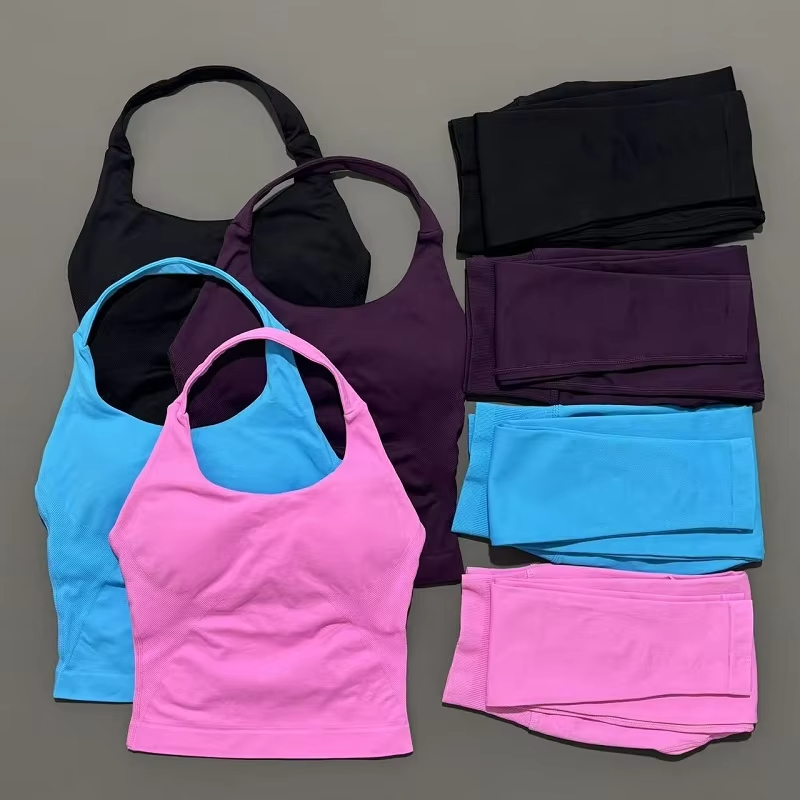 Pilates Yoga Clothes - 2-teiliges Sportbekleidungs-Set für Damen Yoga-Outfit Fitnesskleidung