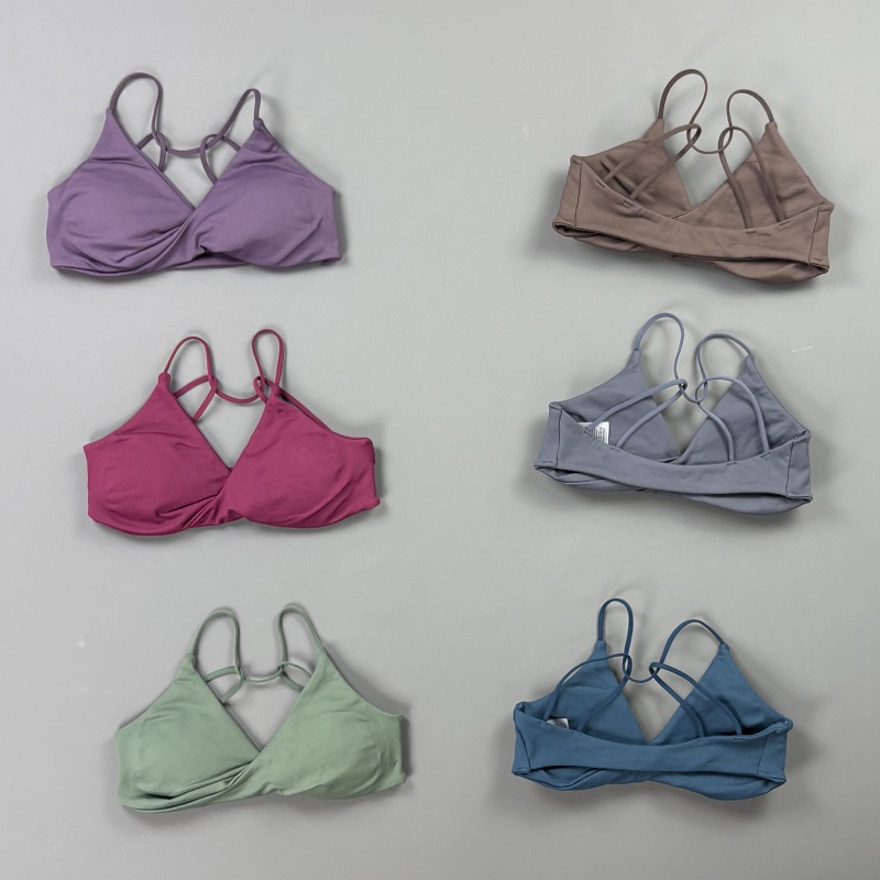 Pilates Yoga Top - Vision Damen Sport-BH V-Ausschnitt Gedrehte Vorderseite