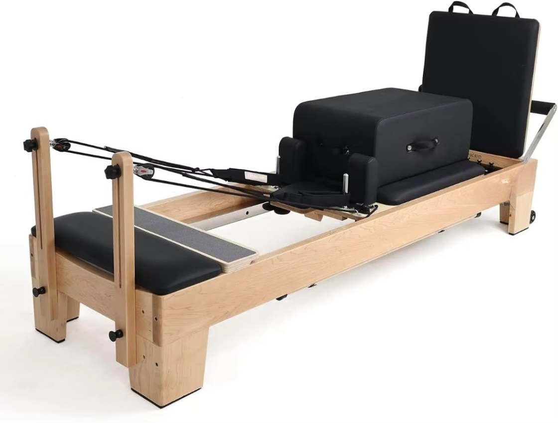 Pilates Yoga Instructor - Professionelles, langlebiges Studio-Trainingsgerät: Master Instructor Holz-Pilates-Reformer-Bett