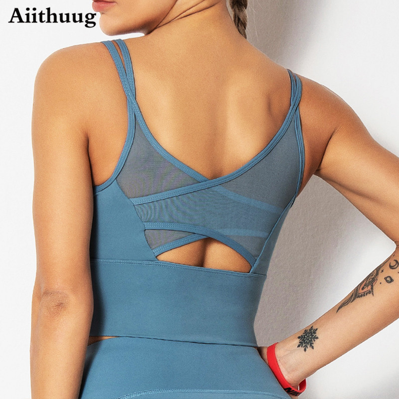 Pilates Yoga Top - Aiithuug Yoga-BHs, Fitness-Shirts, Lauf-Tops, Sport-BHs, Fitnessstudio,