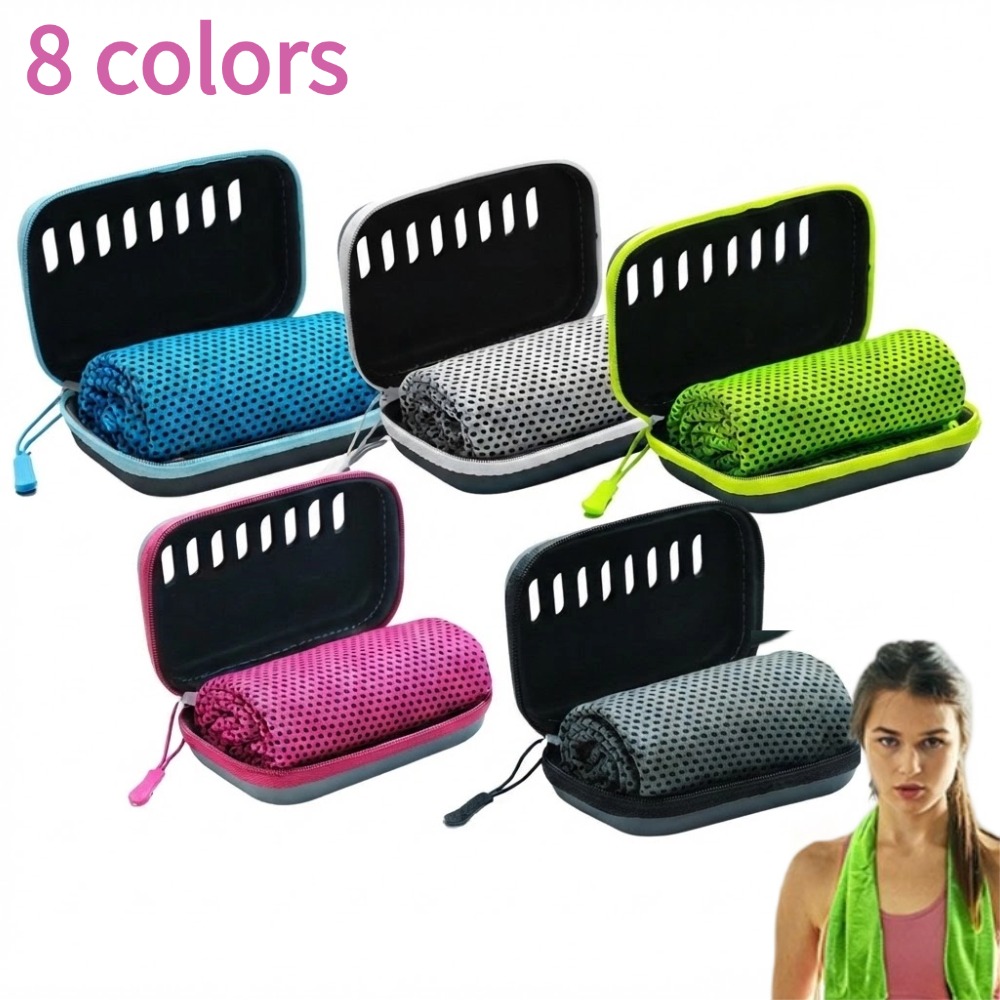 Pilates Yoga Towel - 1 Stück Sport-Kühltuch, tragbares, sofort kühlendes,