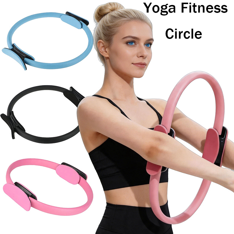 Pilates Yoga Ring Exercises - Pilates-Ring, elastischer Yoga-Fitness-Kreis, Heim-Fitness-Widerstandsübungsgerät für Frauen,
