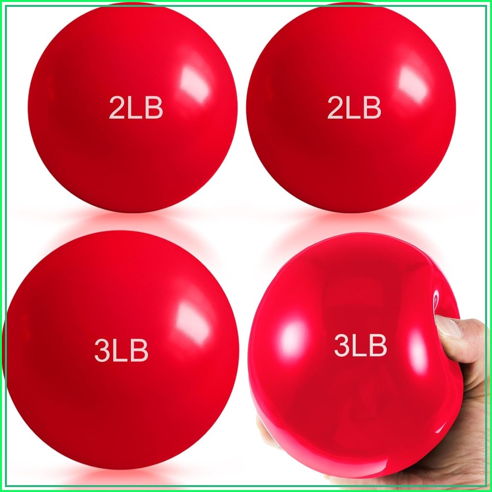 Pilates Yoga Ball Exercises - 1lb-5lb Gewichtete Trainingsbälle für Übungen, Pilates,