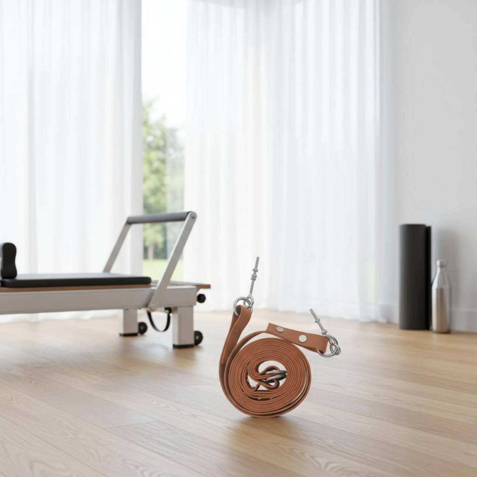 Pilates & Yoga Studio Alineacion - Reformer Doppelschlaufen-Gurt Komfortabler Pilates Doppelschlaufen-Gurt Fitnessgerät