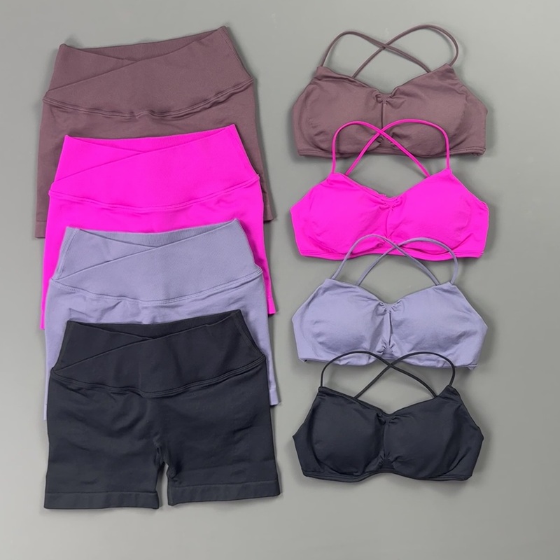 Pilates Yoga Top - 2-teiliges Sportset für Damen: Sport-BH mit