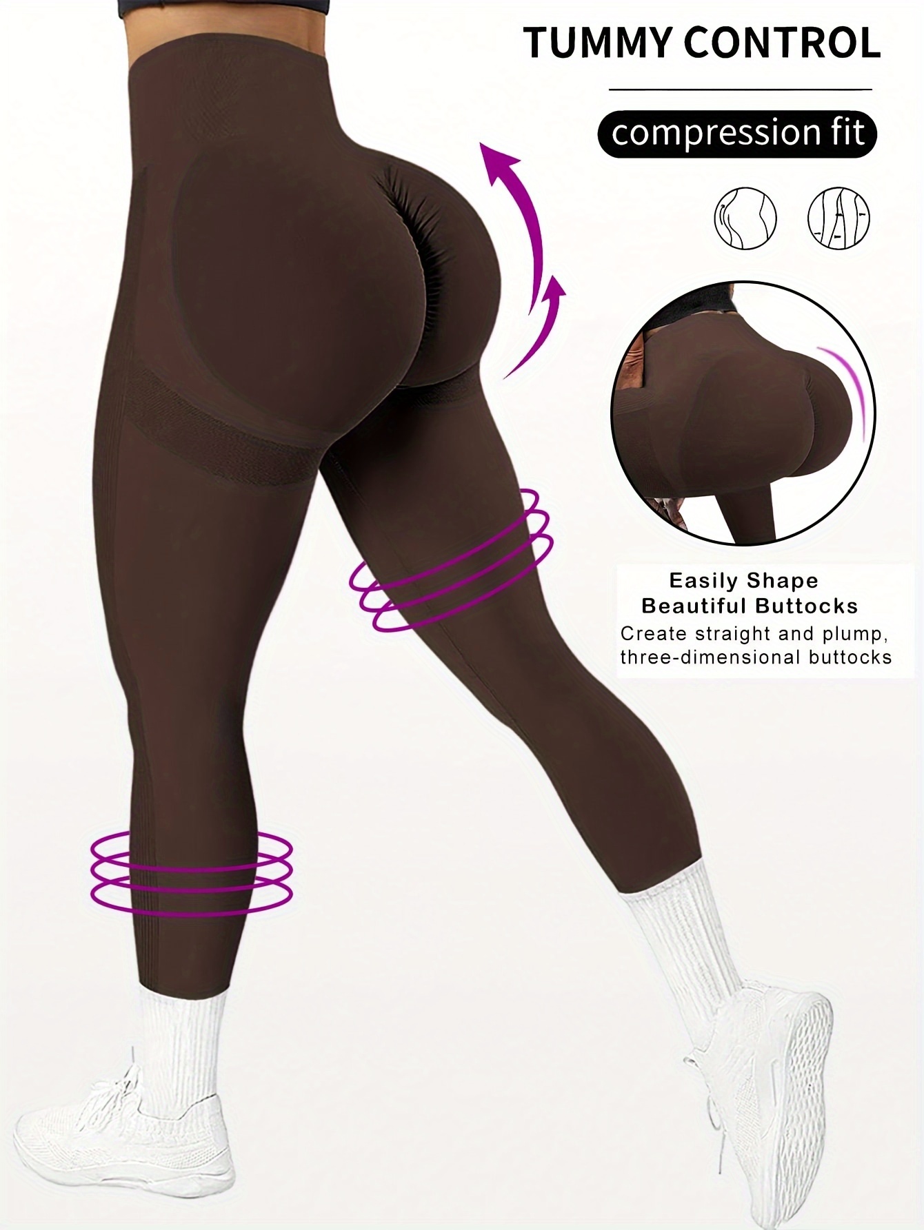 Pilates Yoga Leggings - CZGUKE Nahtlose Damen-Yogahose mit hoher Taille,