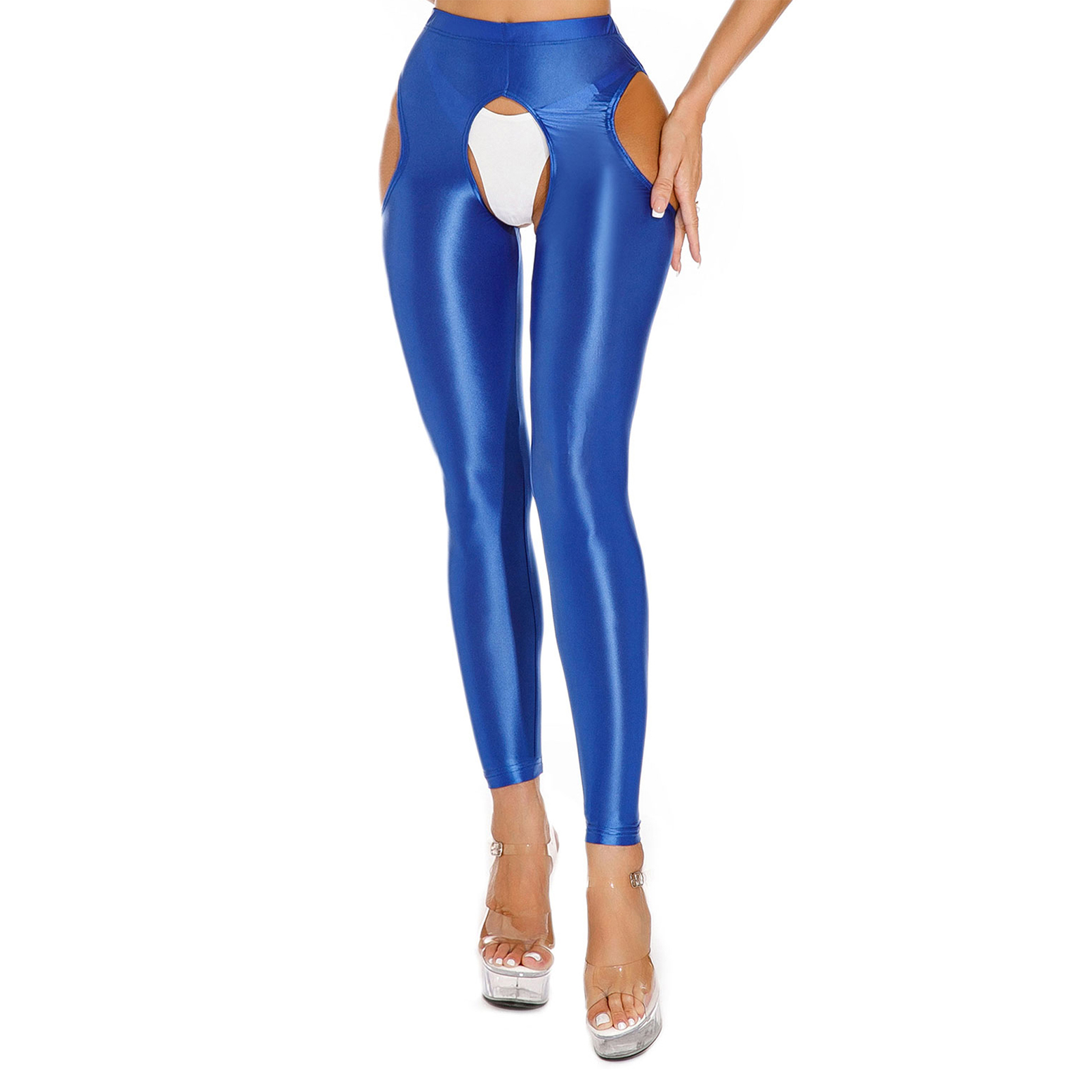 Damen glänzende Ausschnitt Leg – Pilates Yoga Leggings Bewertung und Preis