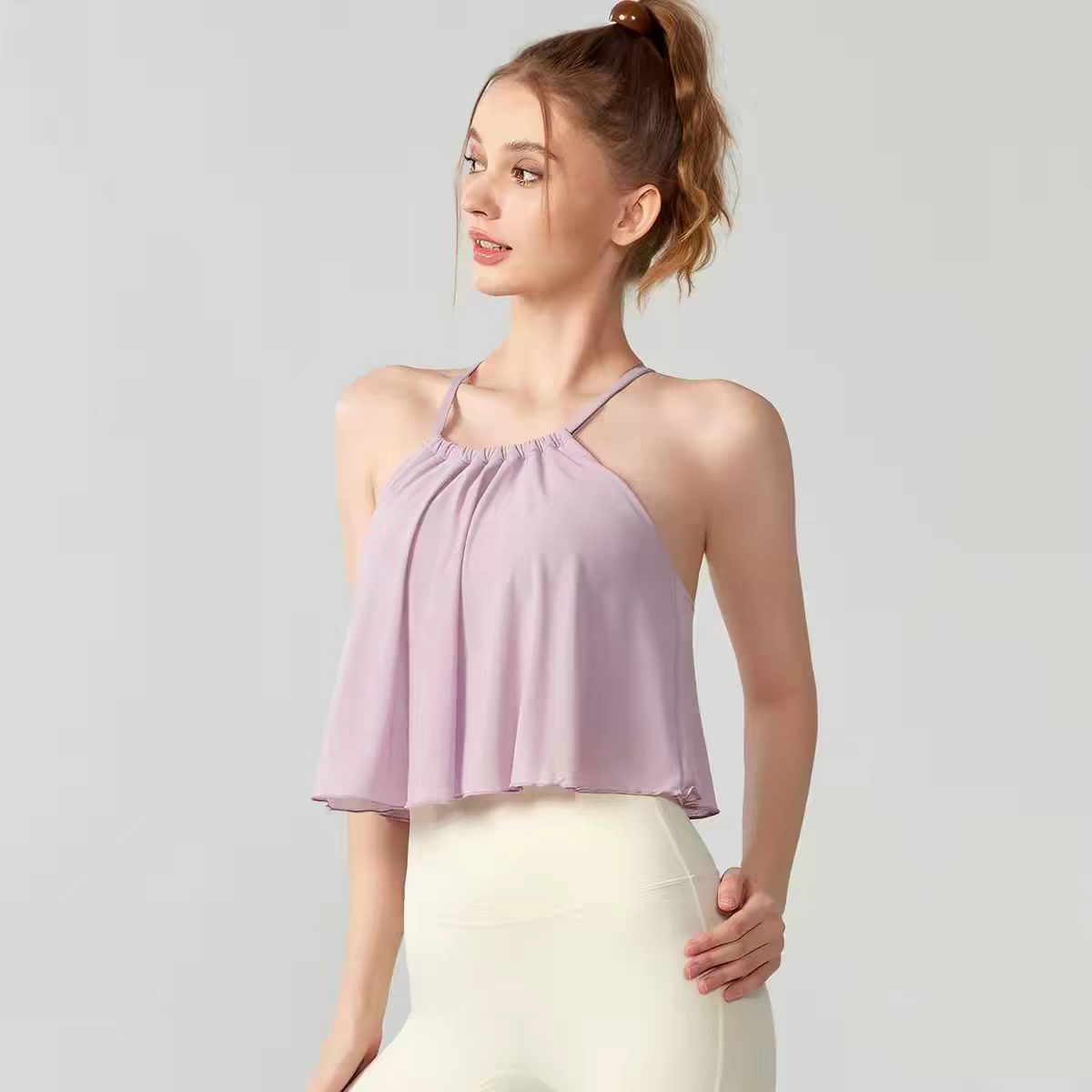 Damen 2-in-1 Mesh Sport-BH mit – Pilates Yoga Top Bewertung und Preis