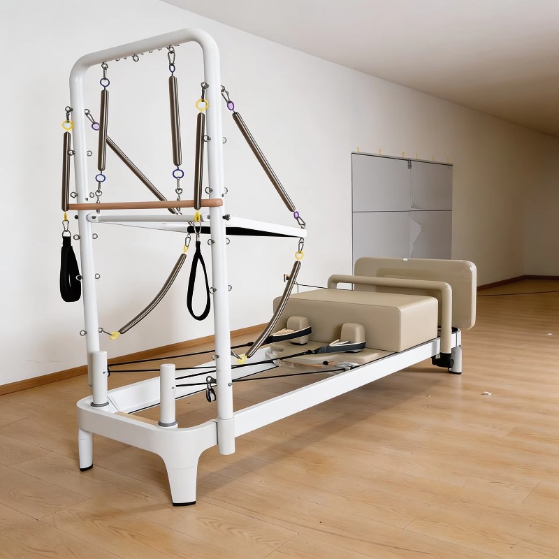 Weißes Pilates Reformer-Bett f – Pilates Yoga Loft Bewertung und Preis