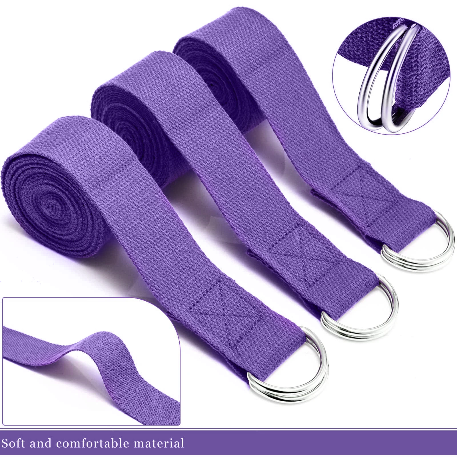 183*3,8 cm Yoga Strap Baumwoll – Pilates Yoga Ring Exercises Bewertung und Preis